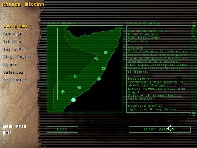 Armored Fist 3 (Windows) screenshot: Campaign battles