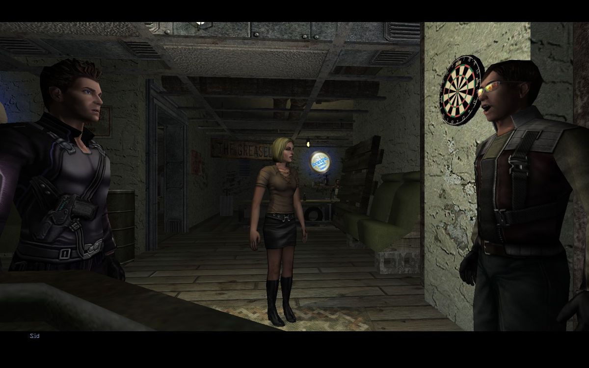 Deus Ex: Invisible War (Windows) screenshot: Will you hire him as a pilot ?