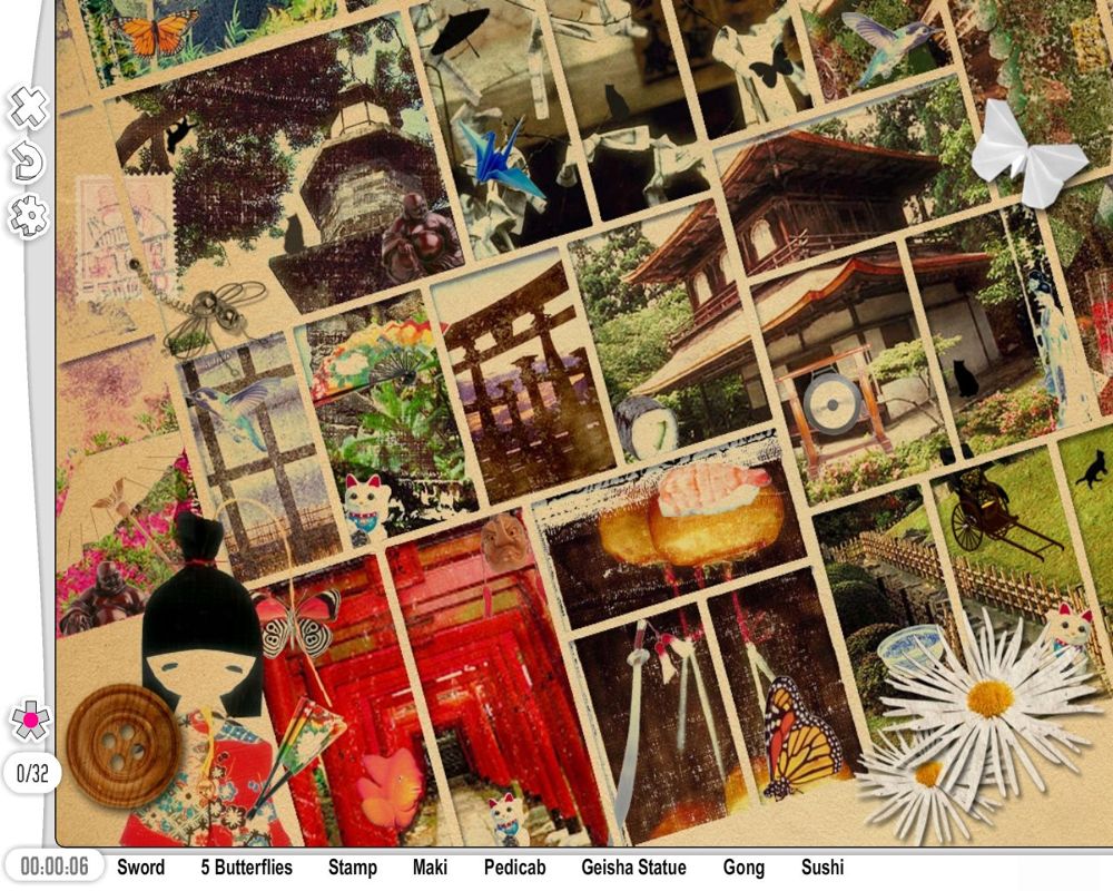 pure hidden (Macintosh) screenshot: Japan World - objects
