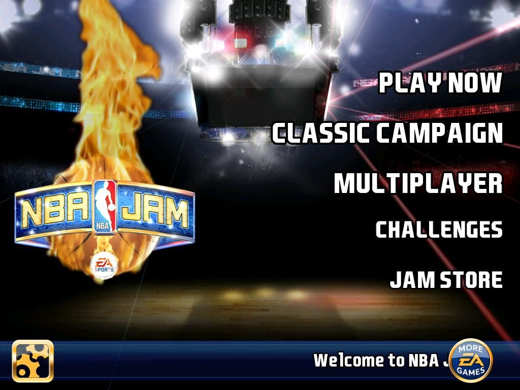 NBA Jam (iPad) screenshot: Title / main menu