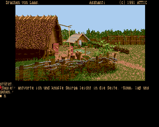 Drachen von Laas (Amiga) screenshot: Starting point