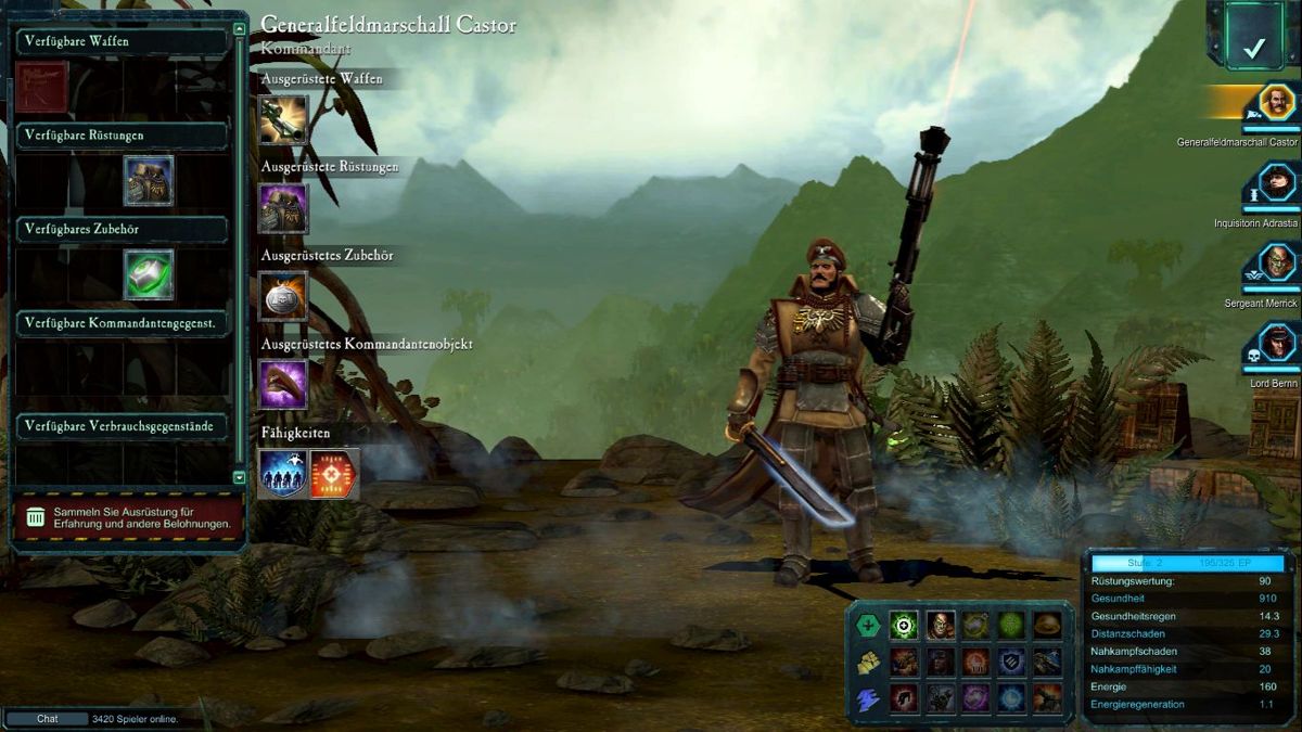 Warhammer 40,000: Dawn of War II - Retribution (Windows) screenshot: The main hero for the Imperial Guard campaign.