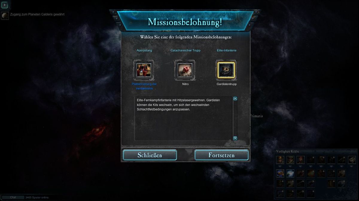 Warhammer 40,000: Dawn of War II - Retribution (Windows) screenshot: Now I can choose my reward.