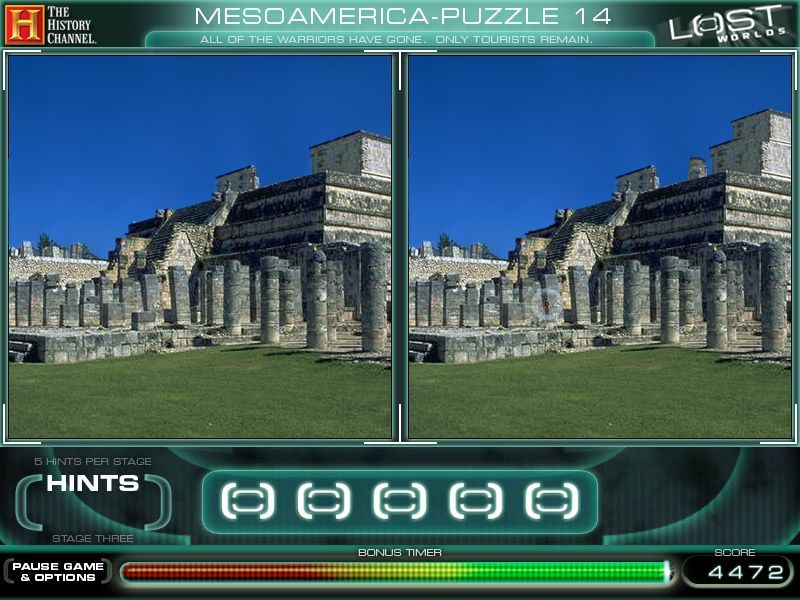 The History Channel: Lost Worlds (Macintosh) screenshot: Mesoamerica Puzzle 14 - Differences