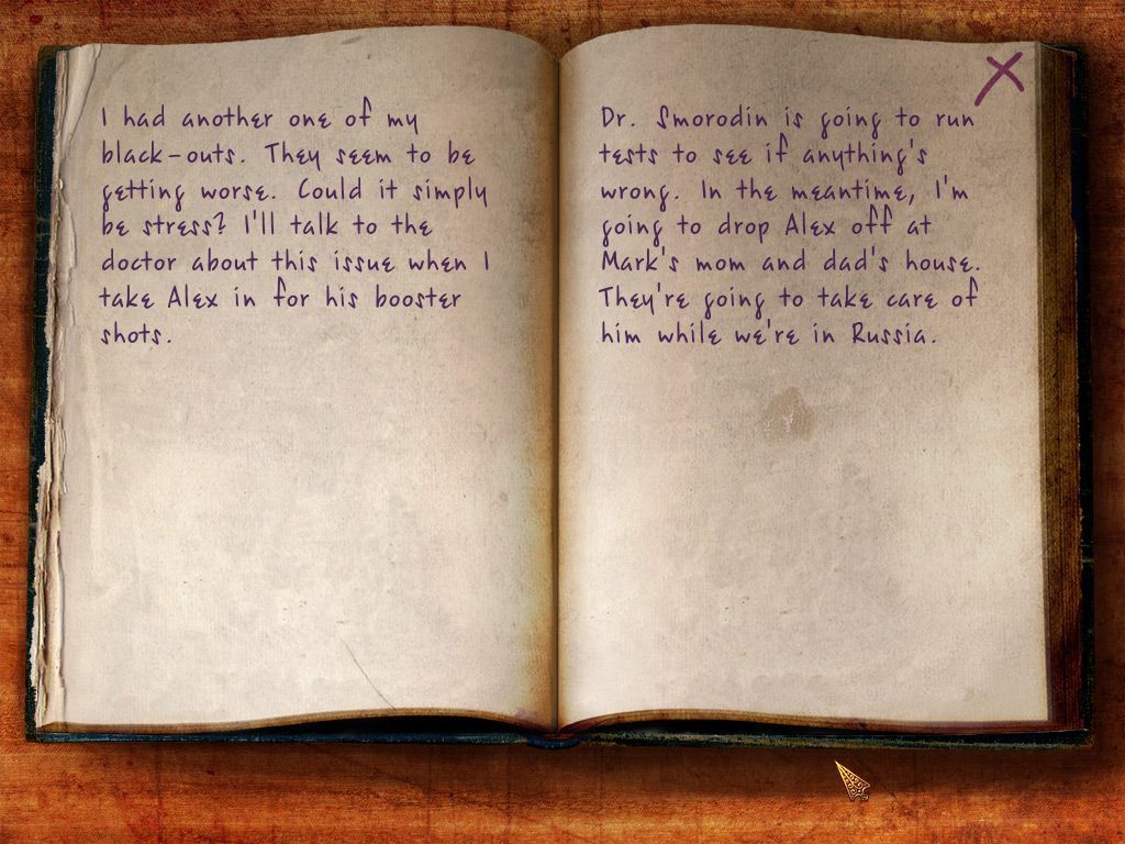 Rasputin's Curse (Macintosh) screenshot: Journal