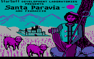 Santa Paravia and Fiumaccio (DOS) screenshot: Title screen