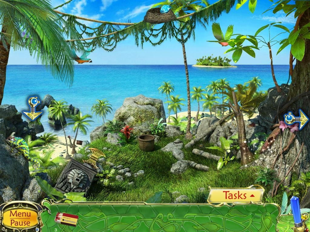 Secret Mission: The Forgotten Island (iPad) screenshot: Exploring the island