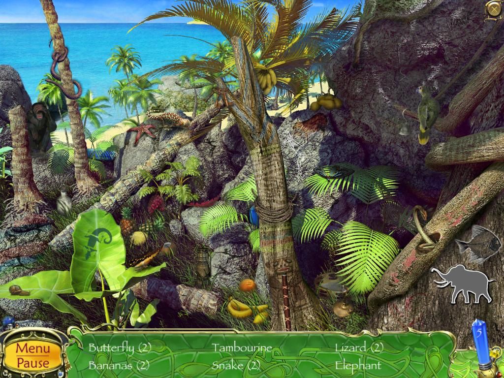 Secret Mission: The Forgotten Island (iPad) screenshot: Tree root - objects