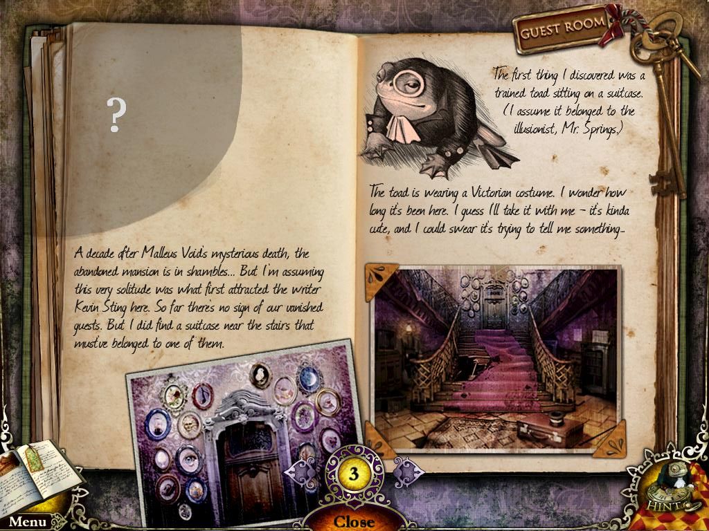 Mystery Trackers: The Void (iPad) screenshot: Journal