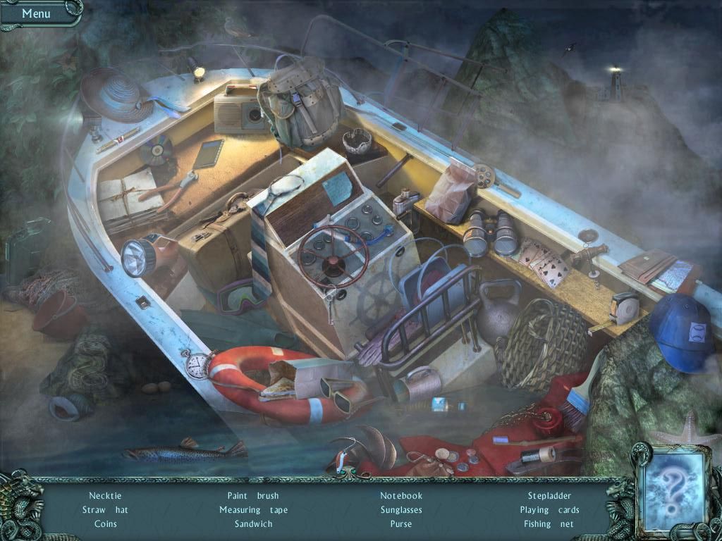 Twisted Lands: Shadow Town (iPad) screenshot: Wrecked boat - objects