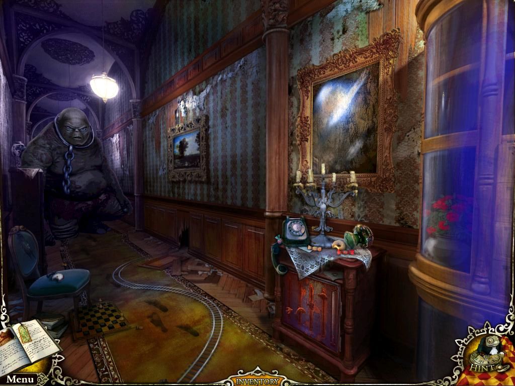 Mystery Trackers: The Void (iPad) screenshot: Hallway creature