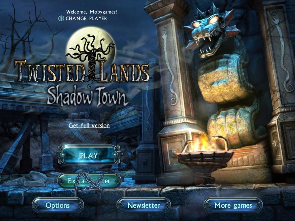 Twisted Lands: Shadow Town (iPad) screenshot: Title / main menu