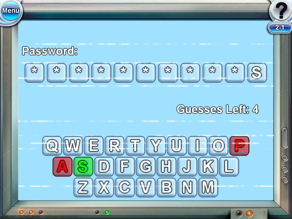Mushroom Age (iPad) screenshot: Guessing robot reboot password mini game