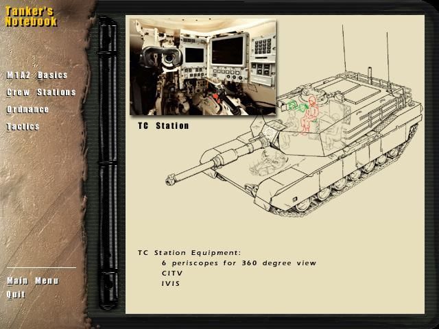 Armored Fist 3 (Windows) screenshot: Tanker's Notebook