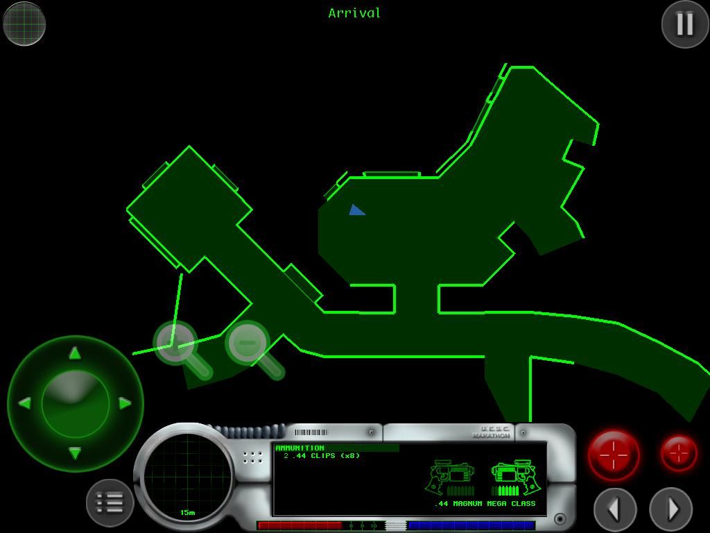 Marathon (iPad) screenshot: Level map HUD