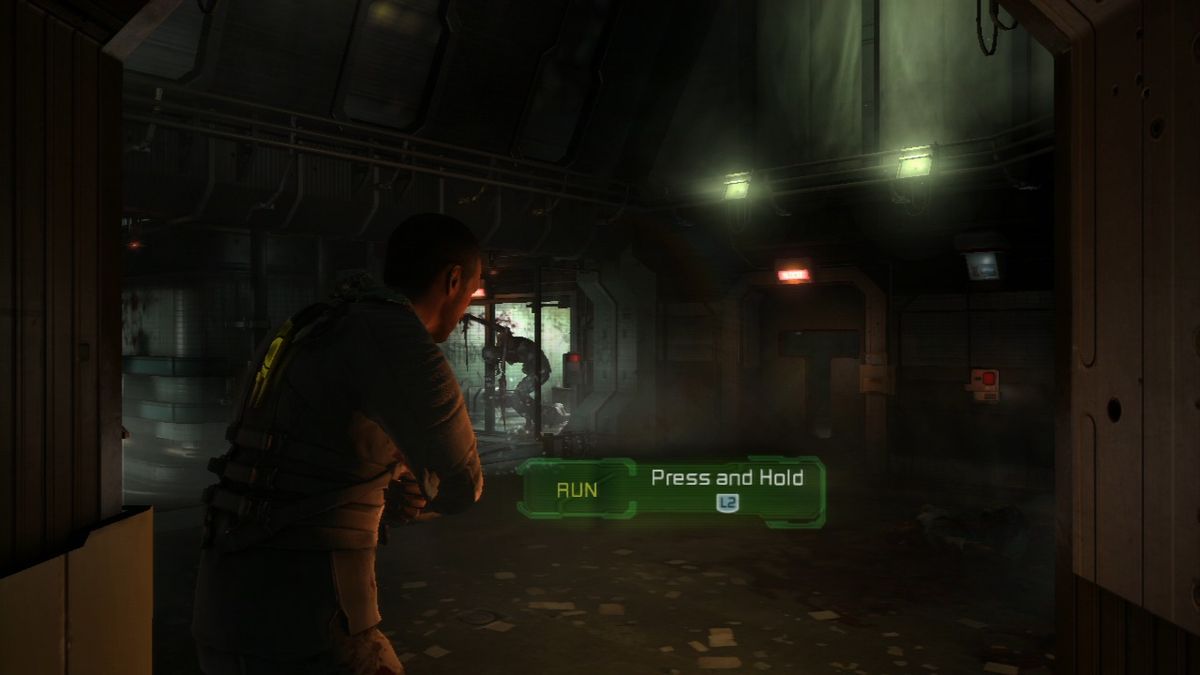 Dead Space 2 (PlayStation 3) screenshot: Oh no, it's happening again... no time to think, run!!
