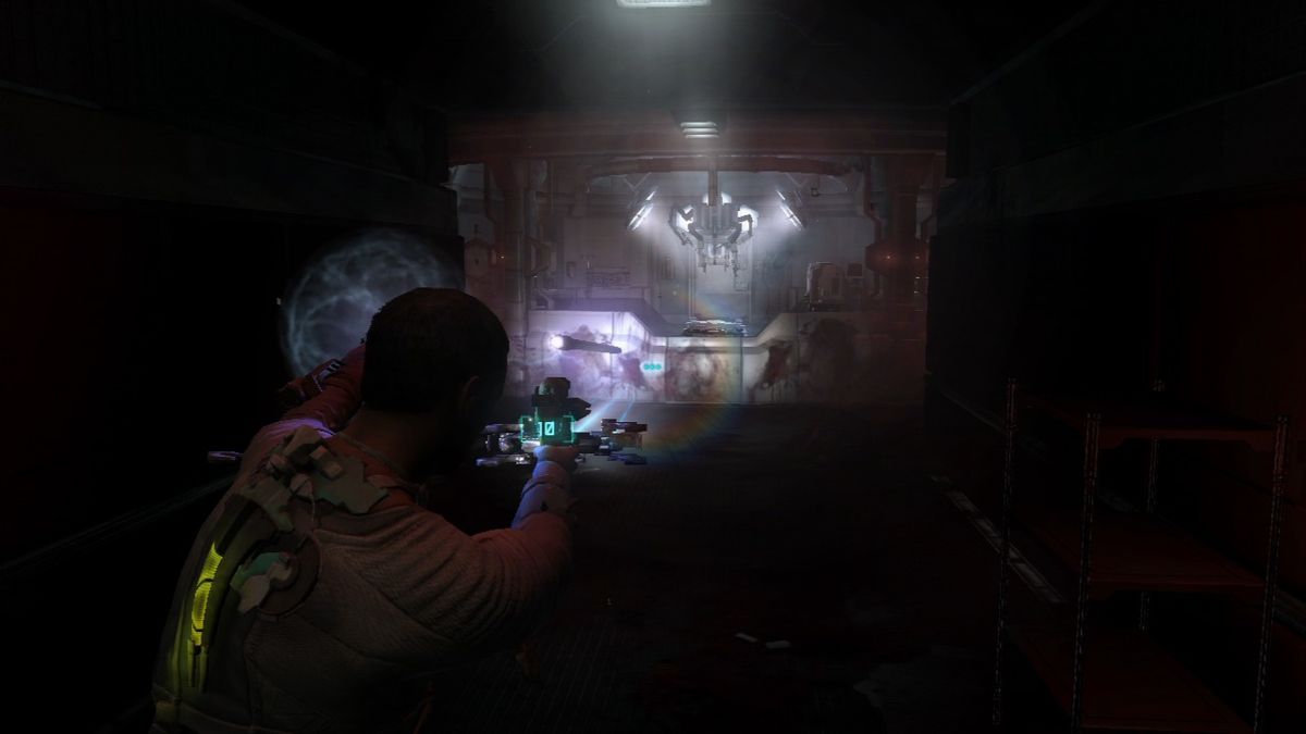 Dead Space 2 (PlayStation 3) screenshot: You can use stasis to launch sharp objects at aliens, including their razor-sharp limbs.