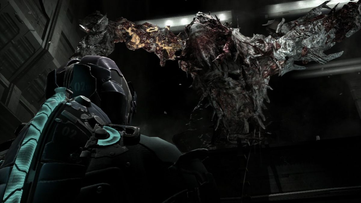 Dead Space 2 (PlayStation 3) screenshot: The bigger they are, the more easier to hit they are.