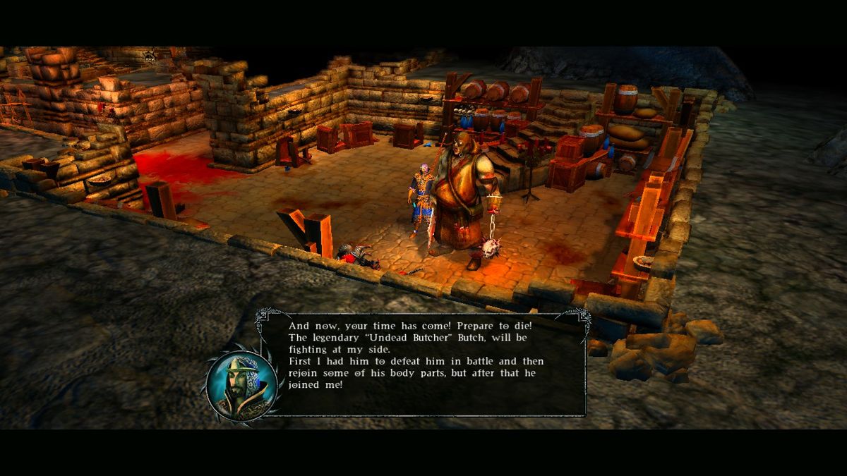 Dungeons (Windows) screenshot: ...and his huge minion! (demo)