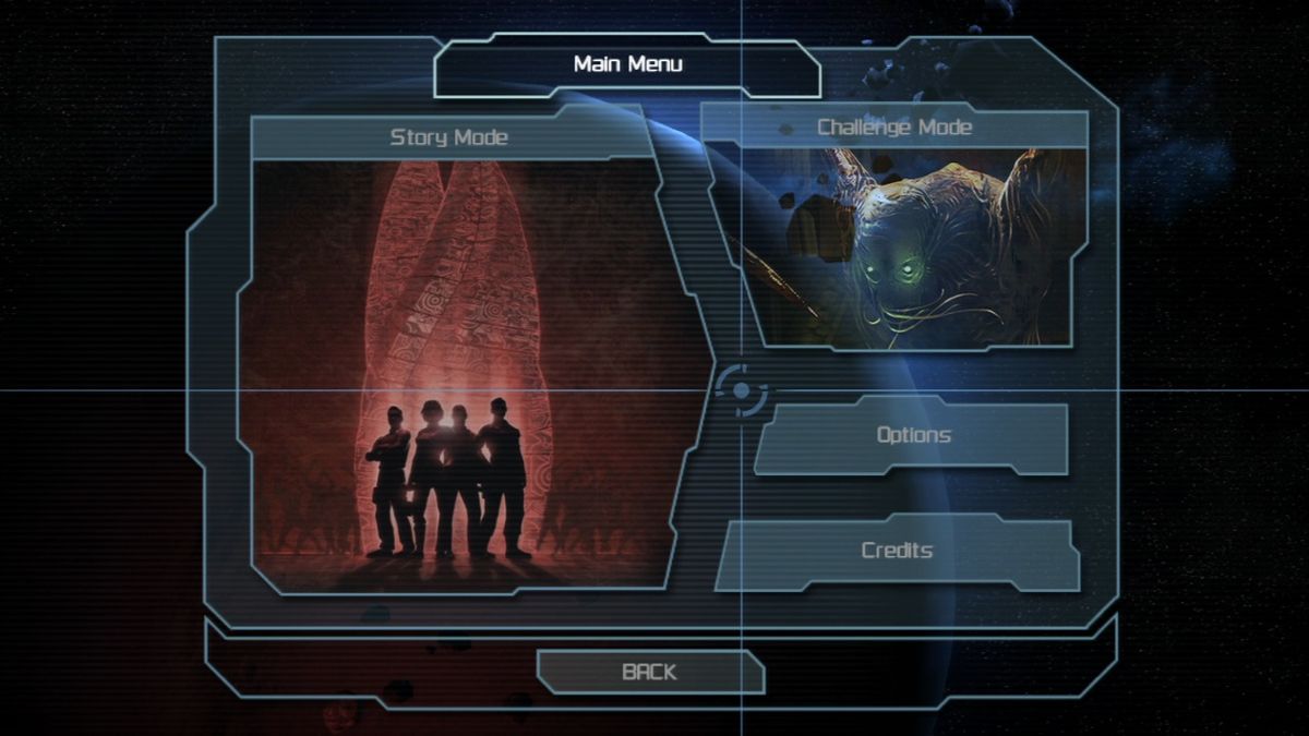 Dead Space: Extraction (PlayStation 3) screenshot: Main menu.