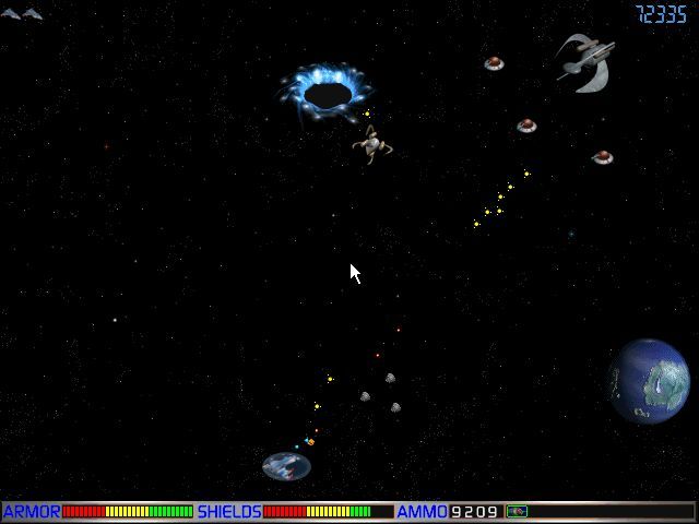 Juggernaut Corps: First Assault (Windows) screenshot: enough, I blasted this asteroid in smaller parts