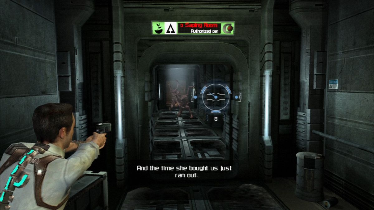 Dead Space: Extraction (PlayStation 3) screenshot: More creatures coming down the hall.