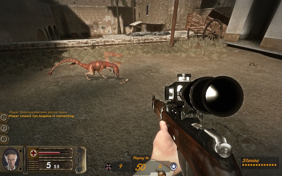 Dino D-Day (Windows) screenshot: The jackrabbit can be used as bait for the raptors