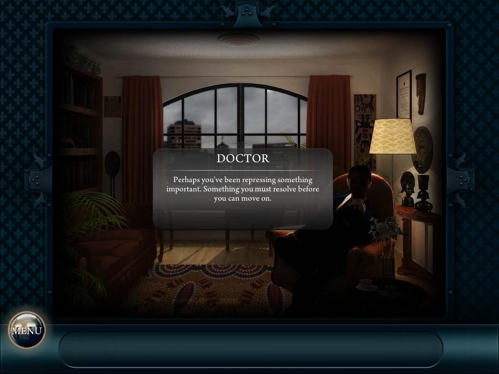 Doors of the Mind: Inner Mysteries (iPad) screenshot: Intro dream session with doctor