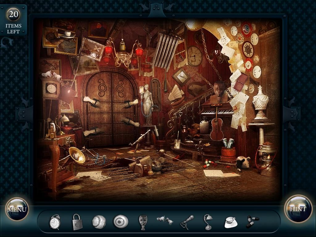 Doors of the Mind: Inner Mysteries (iPad) screenshot: Old Entryway - objects