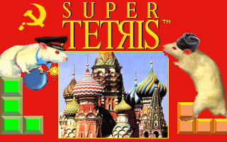 Super Tetris (DOS) screenshot: Title Screen
