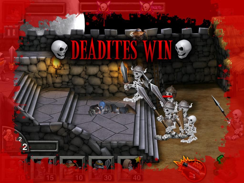 Army of Darkness: Defense (iPad) screenshot: The Deadites Win this wave