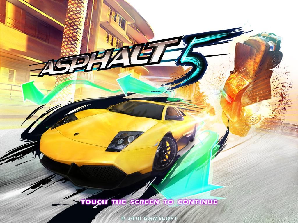 Asphalt 5 (iPad) screenshot: Title