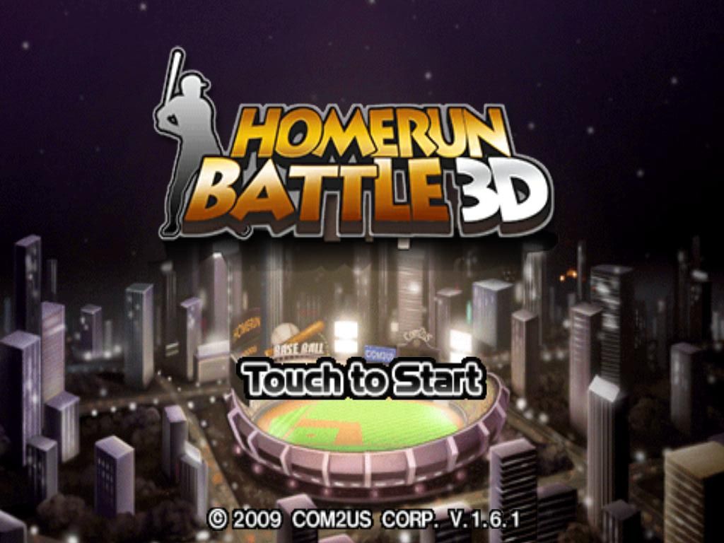 Homerun Battle 3D (iPad) screenshot: Title