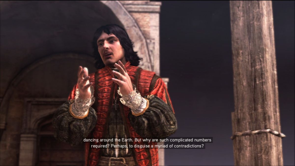 Assassin's Creed: Brotherhood - Copernicus Conspiracy Missions (PlayStation 3) screenshot: Copernicus is sharing his scientific beliefs with citizens of Rome.