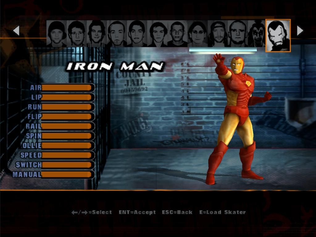 Tony Hawk's Underground (Windows) screenshot: Iron Man in THUG