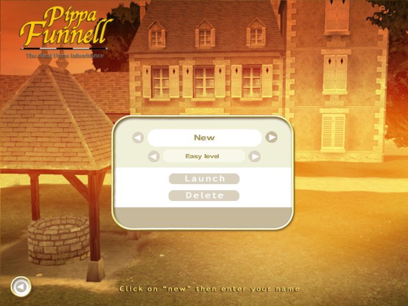 Saddle Up with Pippa Funnell: Champion Equestrian (Windows) screenshot: The start of a new game. There are two difficulty levels, Easy & Normal.