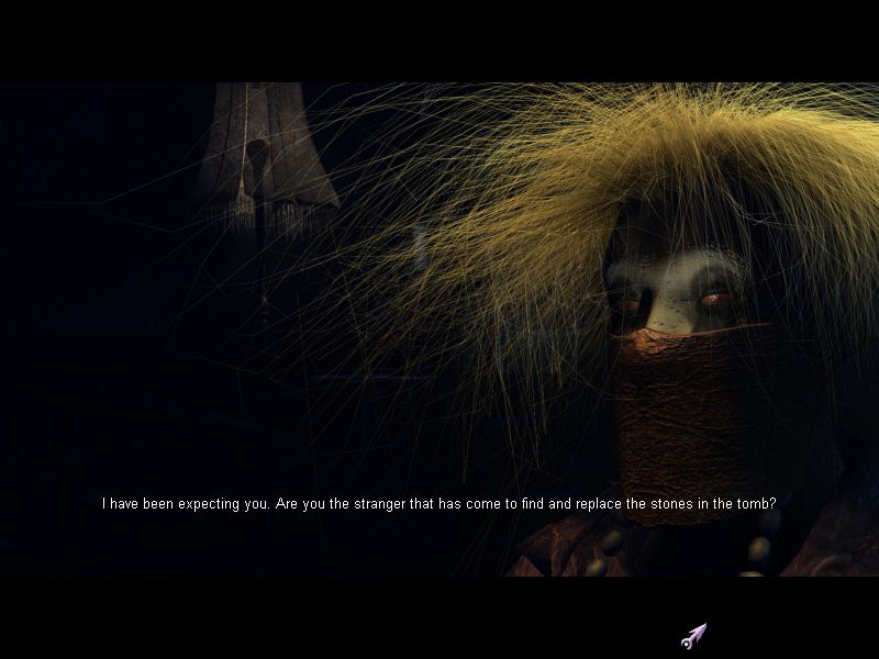 Tomb of Zojir: Last Half of Darkness (Windows) screenshot: I'd hate to run into this hag in the dark! Oh, I forgot .. I AM in the dark!