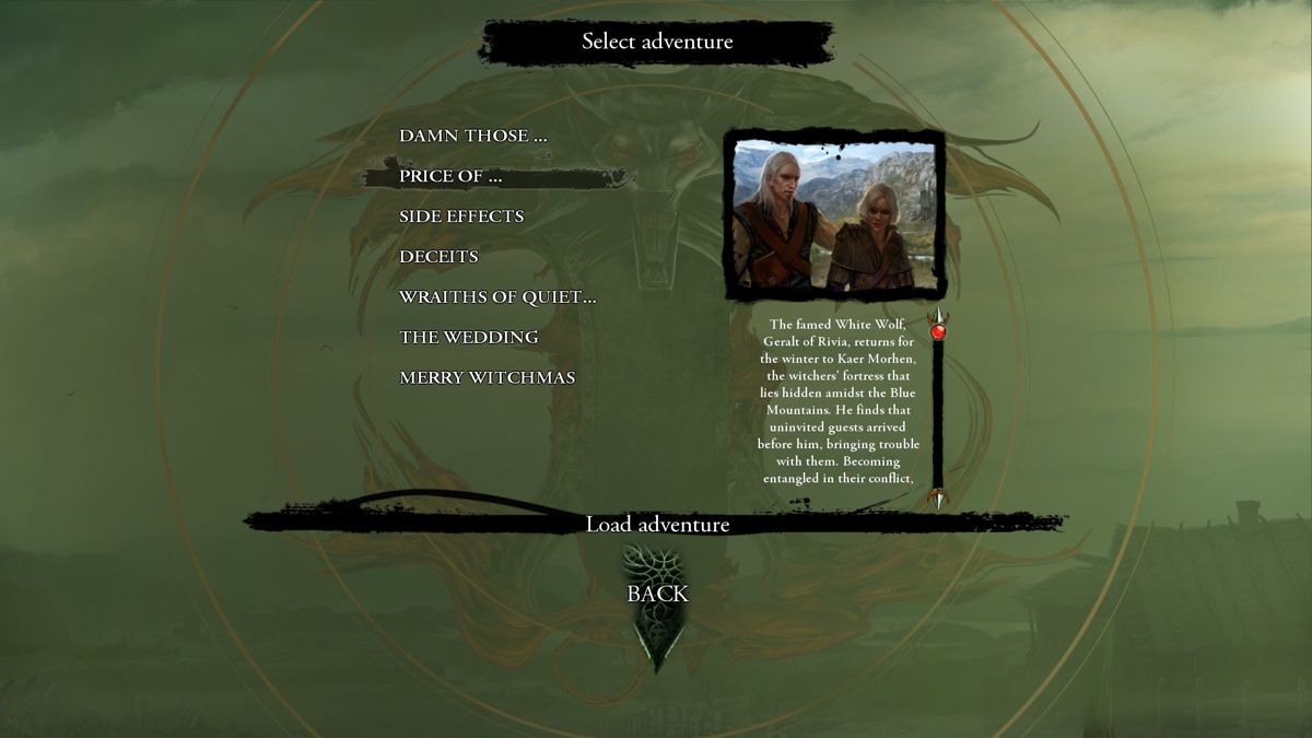 The Witcher: Enhanced Edition (Windows) screenshot: New Side Quests - Enhanced Edition features two new additional stories, Price of Neutrality and Side Effects, the rest are from v.1.5 patch.