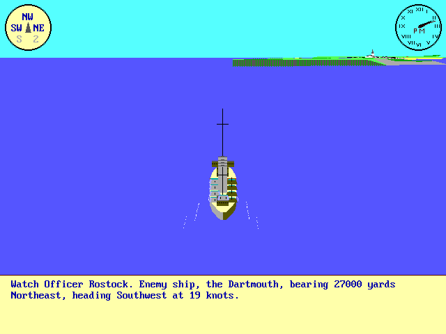 Dreadnoughts (DOS) screenshot: Some coastline