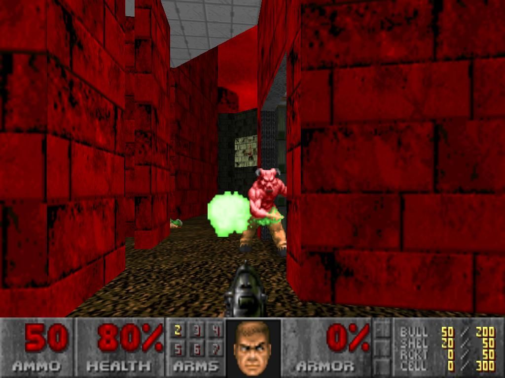 The Ultimate Doom (iPad) screenshot: Baron of Hell