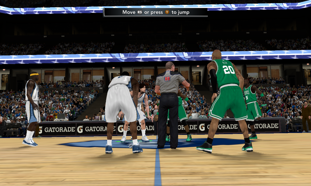 NBA 2K11 (Windows) screenshot: The tip-off
