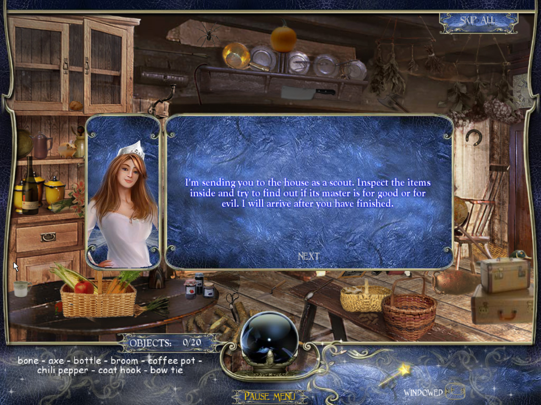 L. Frank Baum's The Wonderful Wizard of Oz (Windows) screenshot: Receiving instructions from the Good Witch of the North.
