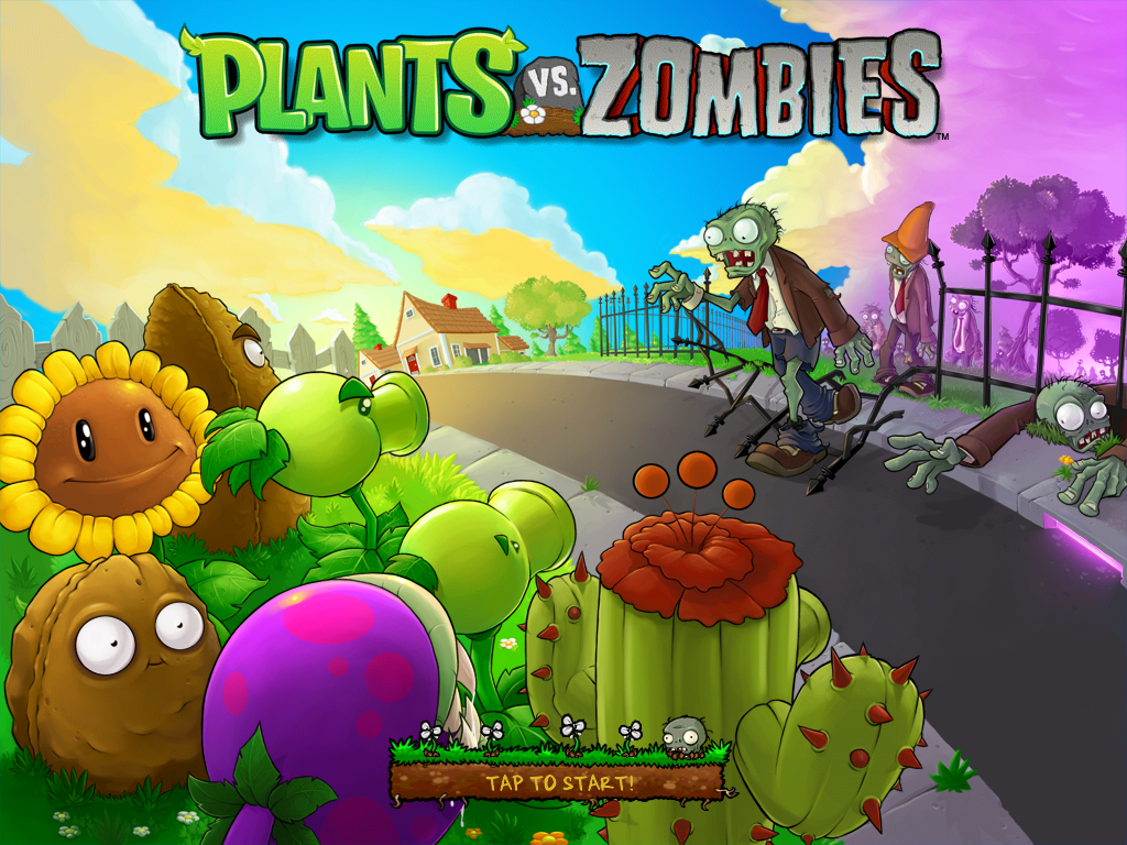 Plants vs. Zombies (iPad) screenshot: Title Screen