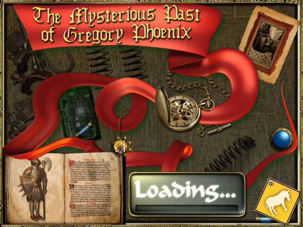 The Mysterious Past of Gregory Phoenix (iPad) screenshot: Title / loading