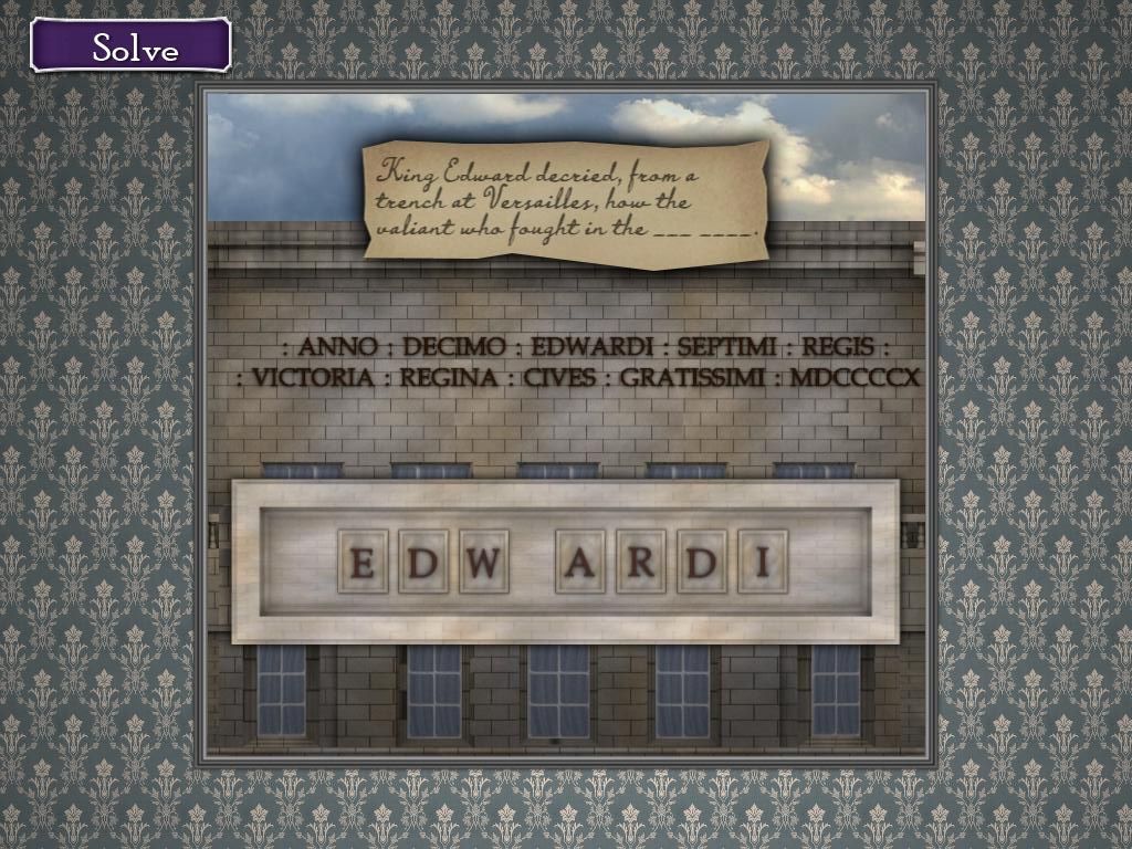 Hidden Mysteries: Buckingham Palace (iPad) screenshot: Anagrams