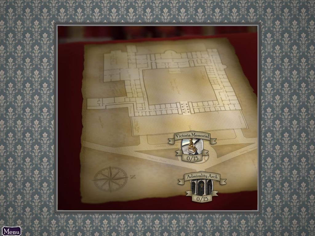 Hidden Mysteries: Buckingham Palace (iPad) screenshot: Palace Map