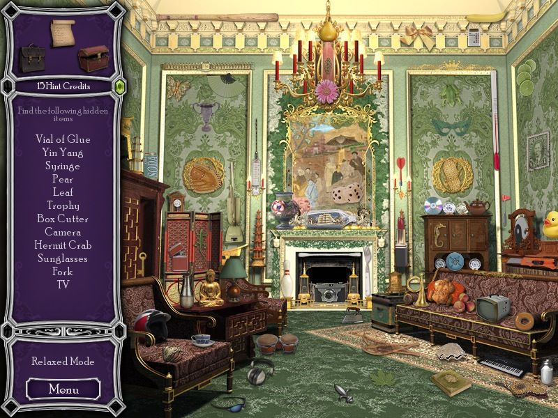 Hidden Mysteries: Buckingham Palace (Macintosh) screenshot: Chinese Chippendale Room - objects