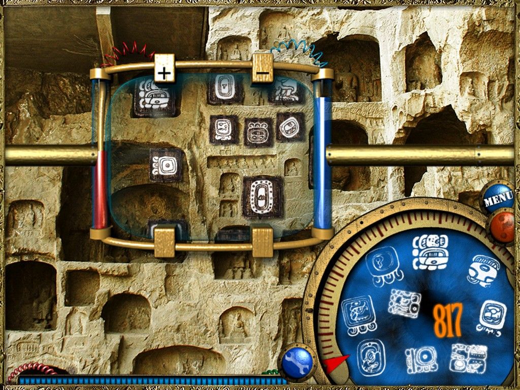The Mysterious Past of Gregory Phoenix (iPad) screenshot: Mayan Valley - objects (tool for symbols)
