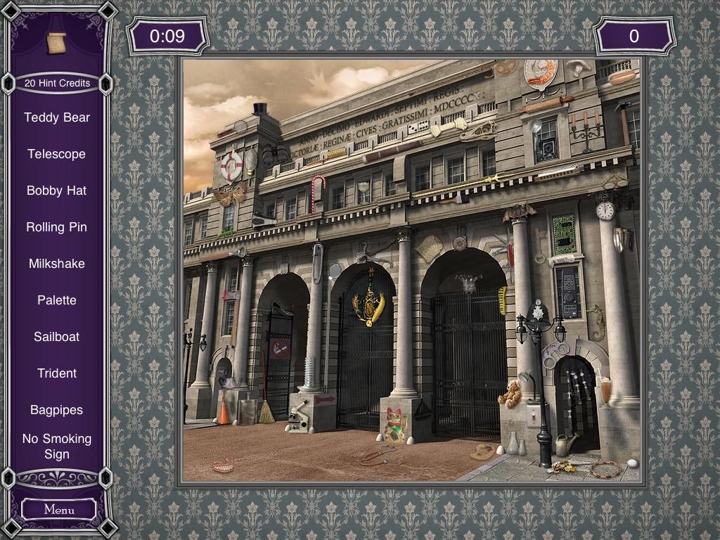 Hidden Mysteries: Buckingham Palace (iPad) screenshot: Admiralty Arch - objects