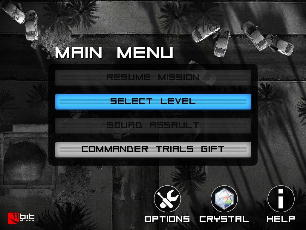 Anomaly: Warzone Earth HD (iPad) screenshot: Main menu